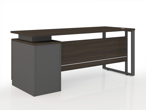 Picture of ET-D167W Evolve 1600 x 700 Desk w/Cupboard - Walnut