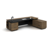 Picture of ET-E1820R LW  Royal 1800x2000 Exec Desk w/Side Cabinet - Lt. Walnut