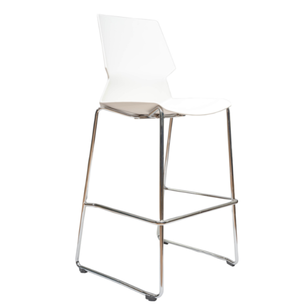 Picture of AA-5267WH Image Bistro Chair w/Chrome Frame - White