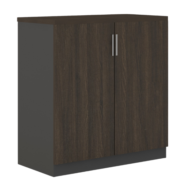 Picture of ET-C2S  W  Evolve 800 2-Shelf Cupboard w/Doors - Walnut