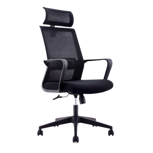 Picture of AA-180BK Image HB Mesh Chair w/Adj. Headrest - Black