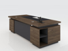 Picture of ET-E1809LW Royal 1800 Standard Desk w/2 Pedestals - Lt. Walnut