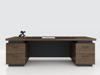 Picture of ET-E1809LW Royal 1800 Standard Desk w/2 Pedestals - Lt. Walnut