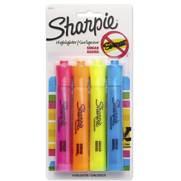 Picture of 53-078 Sharpie Highlighters Neon Asst (4) #25174PP