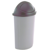 Picture of 05-010 Rubbermaid Half-Round Waste Basket w/Lid Grey (21 gal) #3520