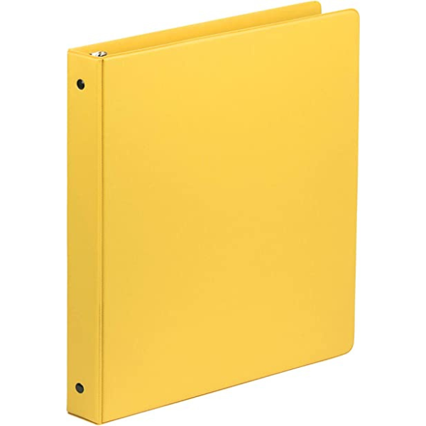 Picture of 04-003 1" O-Ring Binder Yellow #SAM11306