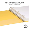 Picture of 04-008F 1-1/2" O-Ring Binder Yellow #SAM11506