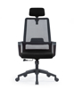 Picture of AA-6382BK Image-Alidis HB Mesh Chair w/Headrest & Loop Arms - Blk