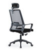 Picture of AA-5382BK Image-Alidis HB Mesh Chair w/Headrest & Loop Arms - Blk