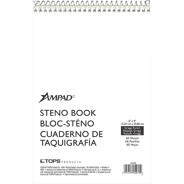 Picture of 07-098 Ampad Steno Book (60 sheets) #25-270
