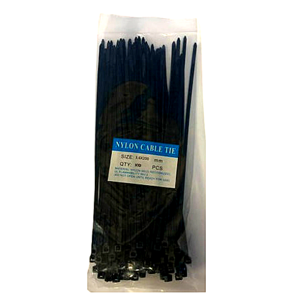 Security black nylon cable ties 3.6 x 200 mm (50 U)  Online Supermarket.  Items from Panama and Miami to Cuba
