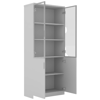 Picture of ET-C5SG G Evolve 5-Shelf Cabinet w/Glass & Solid Doors - Grey