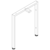 Picture of AZ-PW8060 Image Metal Leg for Work Surface