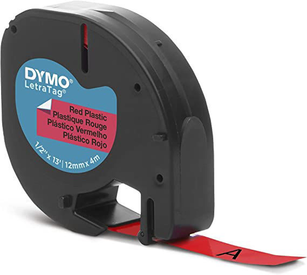 Picture of 31-011 1/2" Dymo Letra Tape-Red #91333