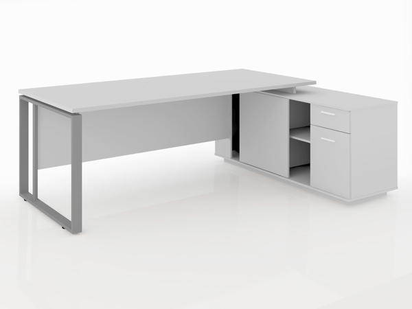 Picture of ET-D1615R GY Evolve 1600 x 1500 L-Type Desk w/Cupboard - Grey