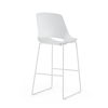 Picture of EC-5268WH Evolve Bistro Chair w/Grey Padded Seat - White