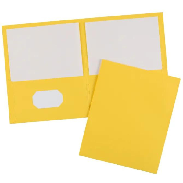 Picture of 40-055 Avery Double Pocket Portfolio - Yellow #47992