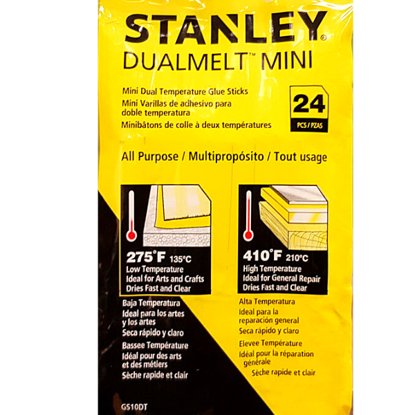 Picture of 41-010 Stanley DualMelt Mini Glue Sticks (24) #GS10DT