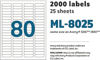 Picture of 46-003 Maco Laser Label 1/2x1-3/4 (2000) #ML-8025