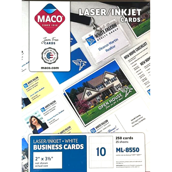 Picture of 46-023 Maco Laser Business Cards (250) #ML8550