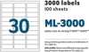 Picture of 46-000 Maco 1x2-5/8 Laser/Inkjet Labels (3M) #ML-3000