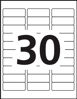 Picture of 45-050 Laser Labels 1x2-5/8 (3M) #AVE 30600