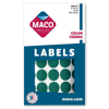 Maco Round Label 3/4" (1M) -Green #MR12125
