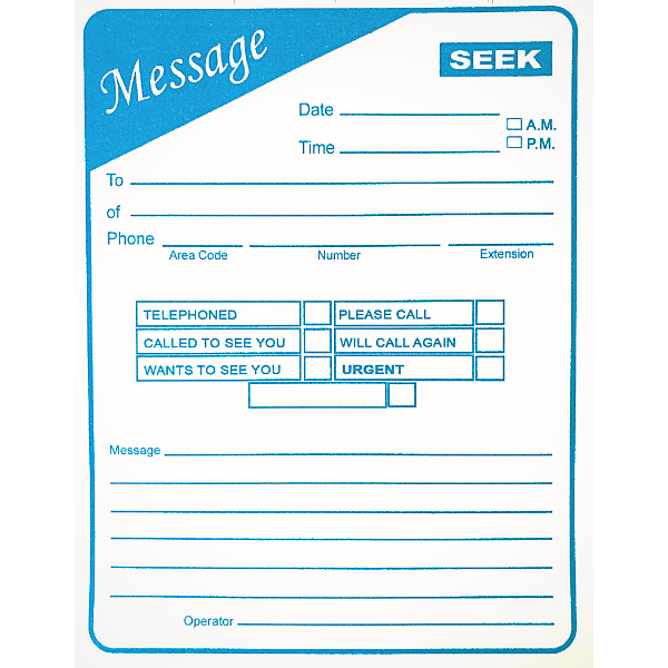 Picture of 56-051 Seek Message Pad White