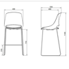 Picture of EC-5268WH Evolve Bistro Chair w/Grey Padded Seat - White