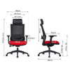 Picture of EC-5384BK Evolve H.B. Mesh Chair w/Headrest - Black