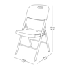 Picture of AA-64970OW Image Plastic Folding Chair  - Off White