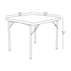 Picture of AA-T64972OA Image 900x900 Plastic Folding Table - Off White #ZJ-787