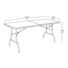 Picture of AA-T64972OW  Image 1830x750 Plastic Table w/Folding Top & Legs - OW #Z180