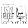 Picture of AA-233DBK Image H.B. Web Chair w/Arms - Black (DVS 033D)
