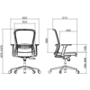 Picture of AA-245BBK Image M.B. Web Chair w/Arms - Black (DVS 045B)