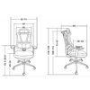 Picture of AA-5384BK Image-Alidis Full Mesh Ergonomic Chair w/Headrest - Black