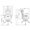 Picture of AA-6384BK Alidis Full Mesh Ergonomic Chair w/Headrest - Black (5384)