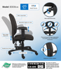 Picture of B3-036BK Boss 3 Paddle Task Chair w/Arms Black