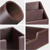 Picture of 24-042 PU Leather 6 Pcs Desk Organizer - Brown
