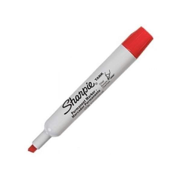 Picture of 53-054C Sharpie Permanent Marker Tank Chisel Red #1789879