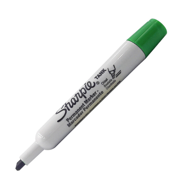 Picture of 53-054E Sharpie Permanent Marker Tank Chisel Green #1789880