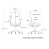 Picture of AA-5316BK Anji (Fedo) High Back Multi-Functional Chair w/Arms - Bk