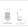 Picture of AA-5317BK Anji High Back Full Headrest Mesh Chair w/Arms - Black