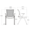 Picture of AA-5324BK Anji Folding Mesh Chair w/Arms on Castors - Black