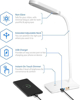 Picture of 47-004 Ivy Desk Lamp w/USB Port - White #IVY-40WT
