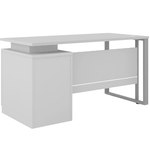 Picture of ET-D127GY Evolve 1200 x 700 Desk w/Cupboard  Grey