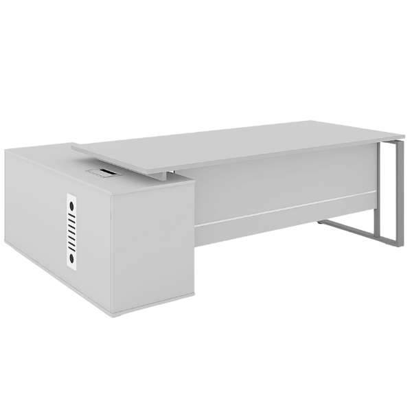 Picture of ET-D1615R GY Evolve 1600 x 1500 L-Type Desk w/Cupboard - Grey