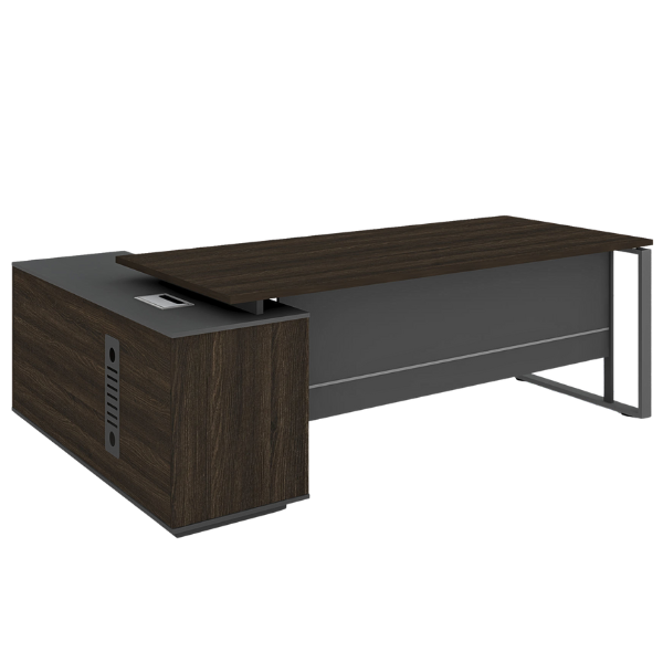 Picture of ET-D1615R W Evolve 1600 x 1500 L-Type Desk w/Cupboard - Walnut