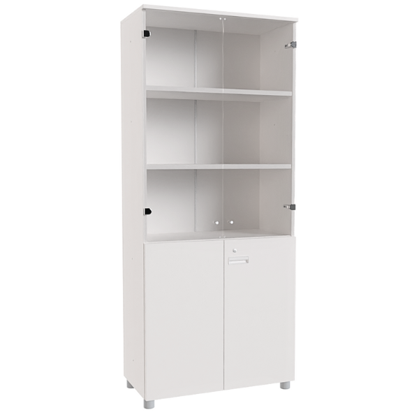 Picture of CA-C385G WW Supertech 5-Shelf (800) Cabinet w/Solid & Glass Doors - WW