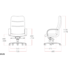 Picture of CH-3900 A316 Luminar High Back Polyurethane Leather Exe.Chair Bk.